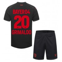 Bayer Leverkusen Alejandro Grimaldo #20 Replica Home Minikit 2023-24 Short Sleeve (+ pants)